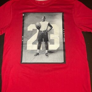 Jordan Retro 3 black cement Red Graphic T-Shirt with Iconic Print